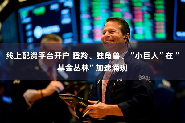 线上配资平台开户 瞪羚、独角兽、“小巨人”在“基金丛林”加速涌现